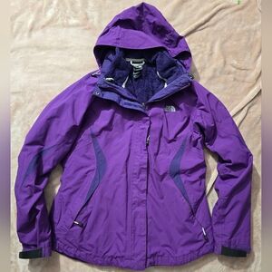 The North Face Triclimate Weatherproof Jacket Purple Removable Liner Size Medium